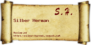 Silber Herman névjegykártya