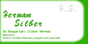 herman silber business card